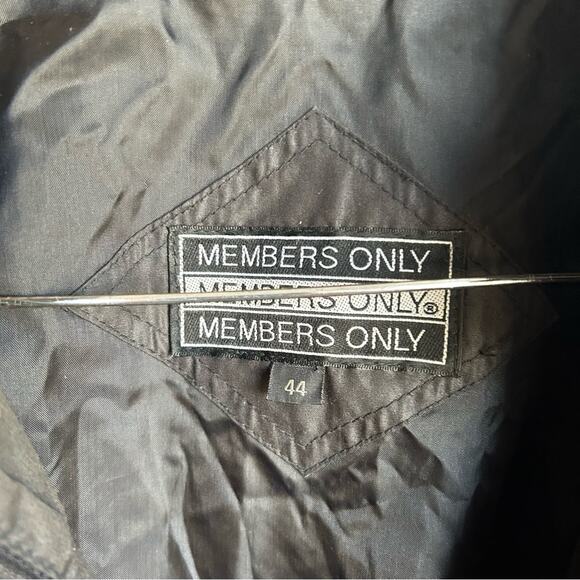 Members Only Vintage 80s Black Windbreaker Jacket - Picture 5 of 6